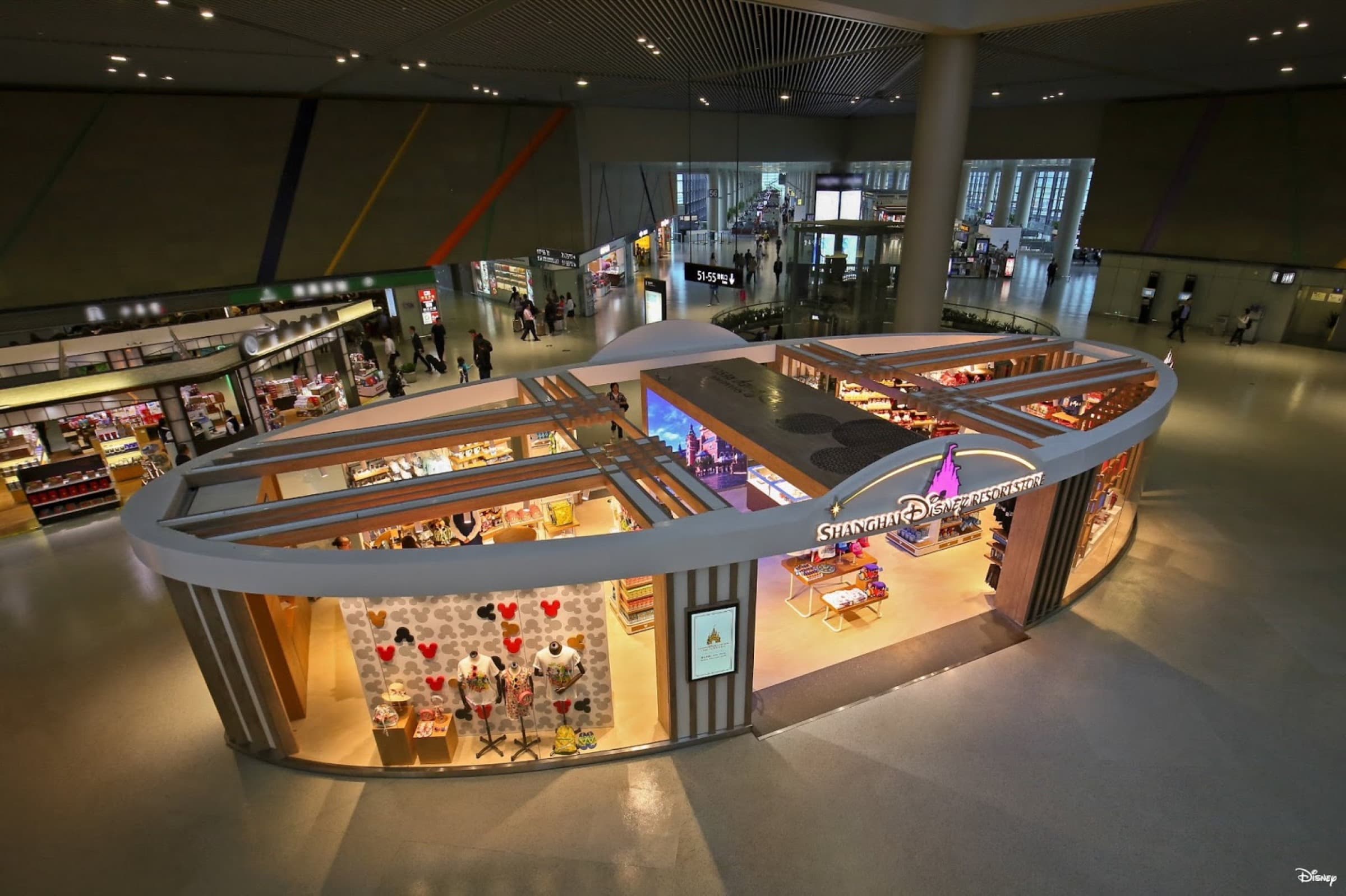Aerial view of store layout