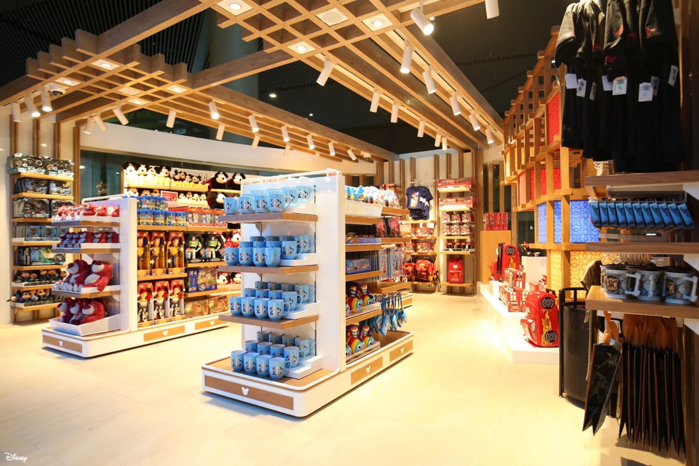 Disney merchandise shelves