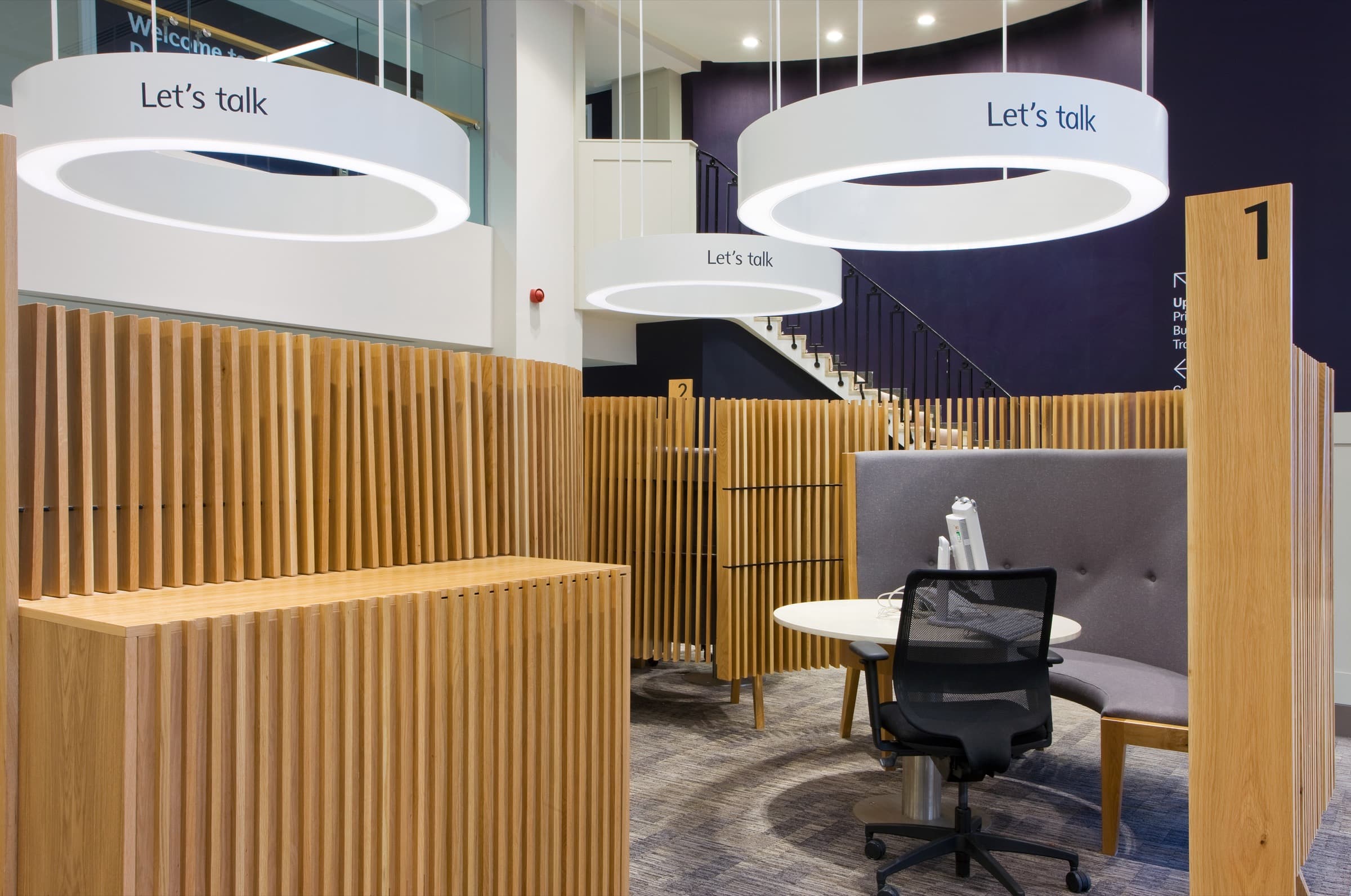Let's Talk lounge area