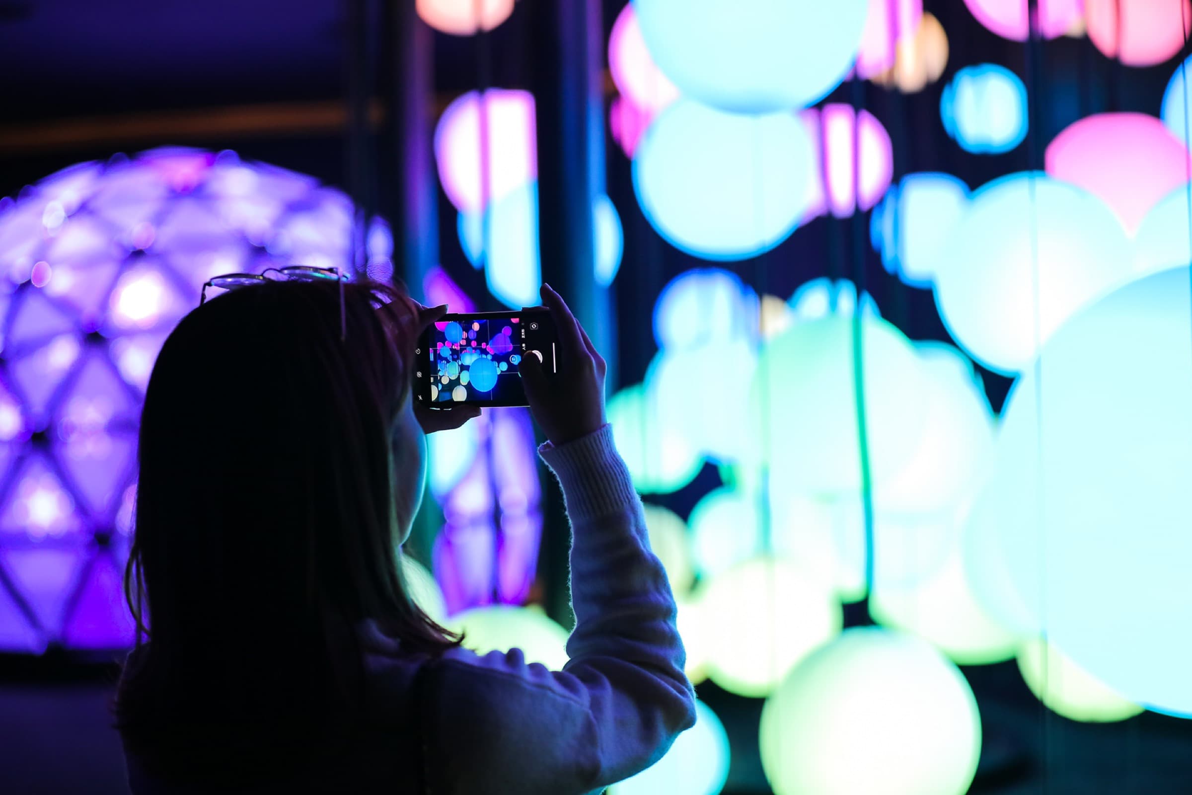 Touching Photons silhouette installation